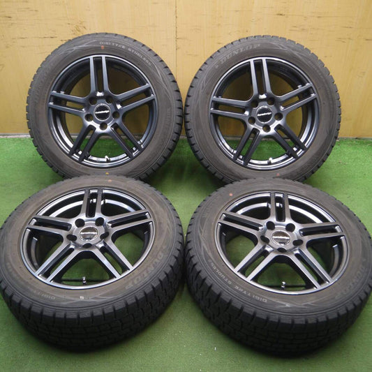 バリ溝 綺麗 8.5分★ワーゲン等 Eurodesign 205/55R16 スタッドレス ダンロップ ウインターマックス WM01 PCD112/5★4052408Hス