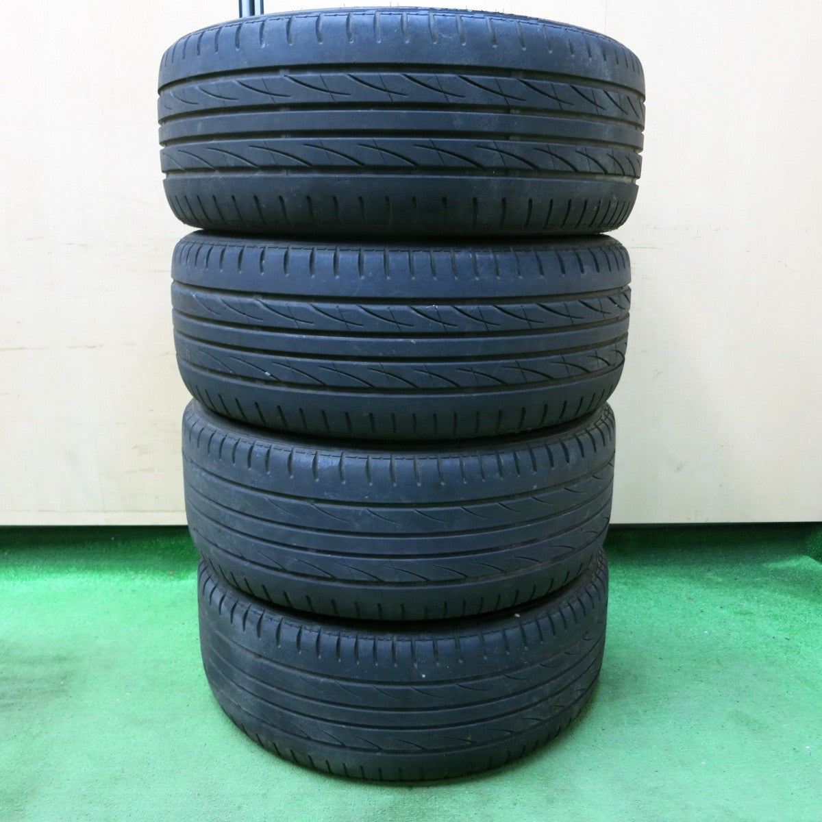 [送料無料] バリ溝！8.5分★WORK Euroline 225/40R18 ルッチーニ BUONO SPORT ワーク ユーロライン 18インチ PCD114.3/4H 5H マルチ★4100201SYノ