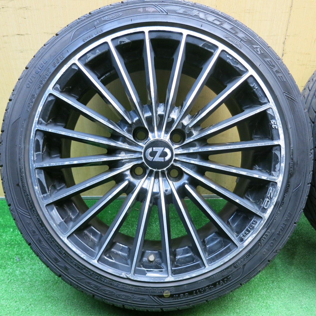 バリ溝！23年！8.5分★O・Z 35 Anniversary 205/45R17 グッドイヤー イーグル LS EXE 17インチ OZ 35アニバーサリー PCD100/4H★6022803HAノ