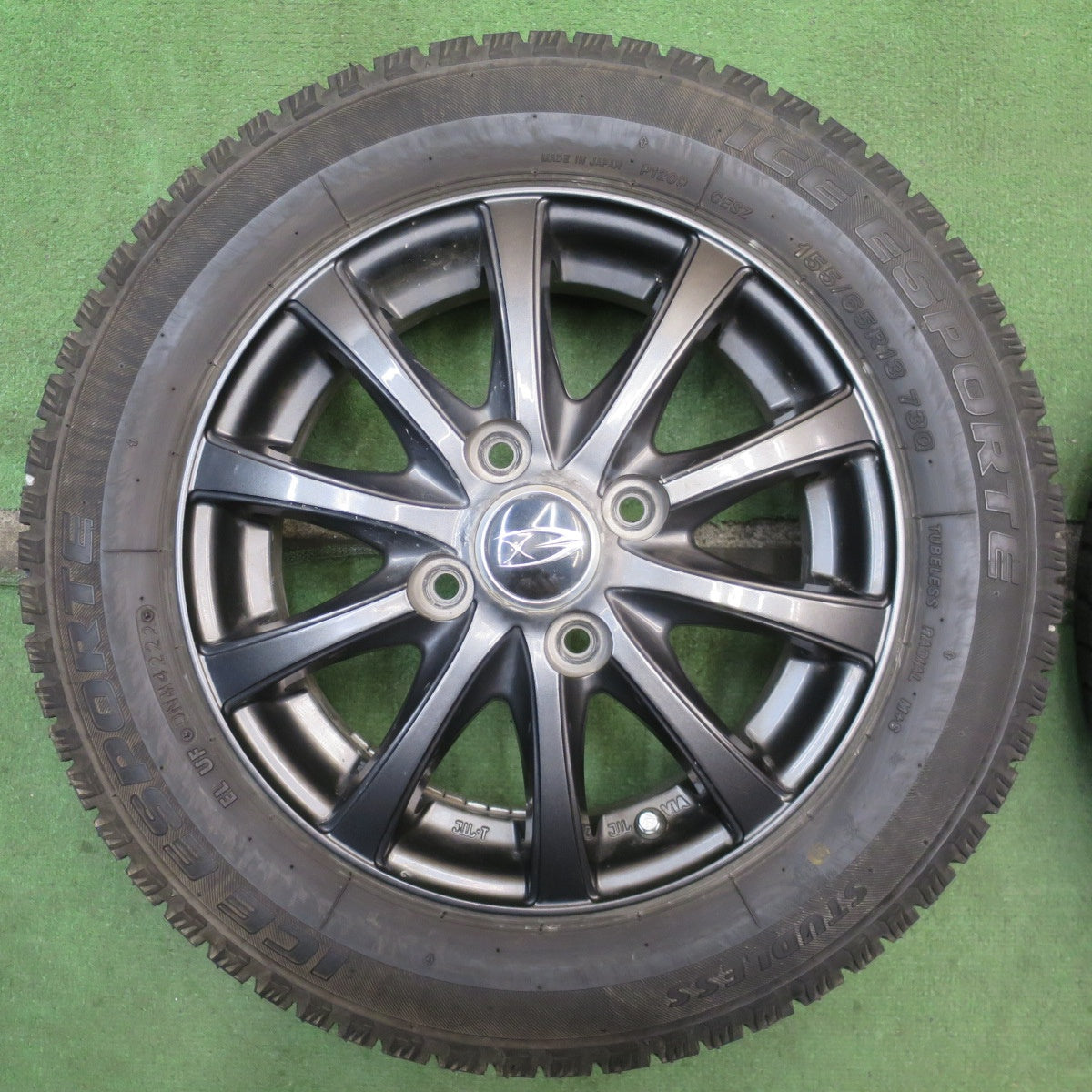 バリ溝！22年！8.5分◎スタッドレス 155/65R13 アイスエスポルテ Exsteer エクスター 13インチ PCD100/4H◎6072904NJス