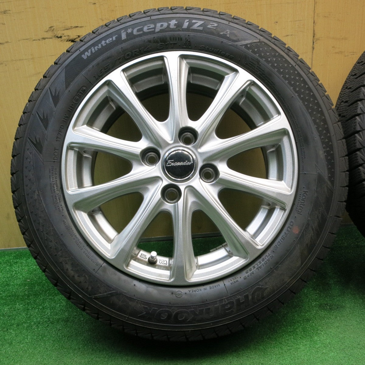 バリ溝！9.5分★スタッドレス 165/70R14 ハンコック ウインター アイセプト IZ 2A Exceeder エクシーダー 14インチ PCD100/4H★5051207NJス