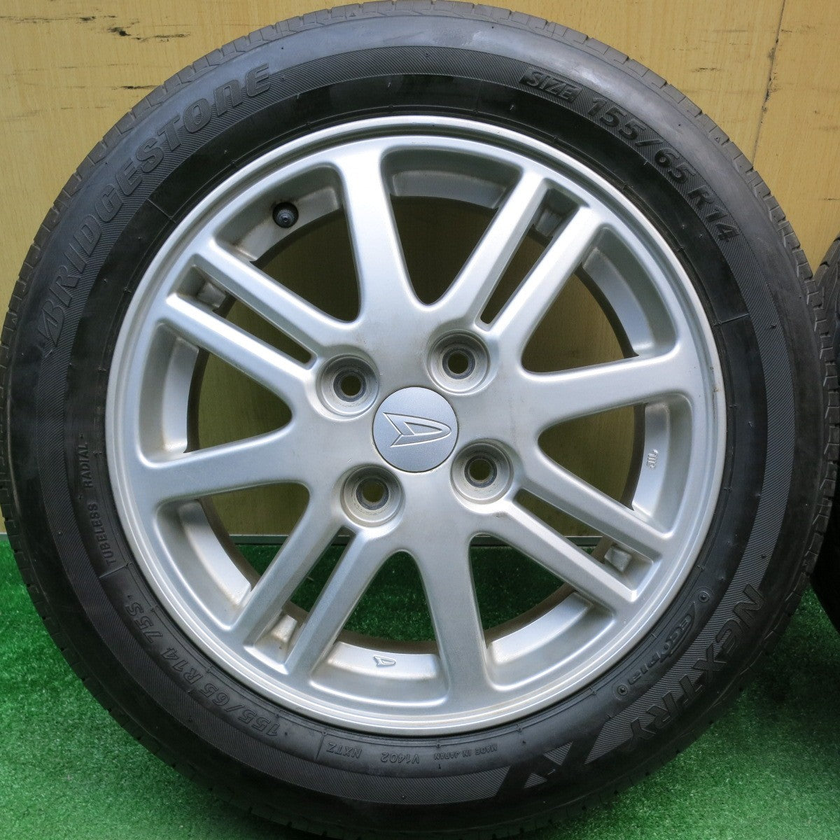 4本価格★ダイハツ タント ムーヴ 等 純正 155/65R14 ブリヂストン ネクストリー エコピア 14インチ PCD100/4H★6022622HAノ