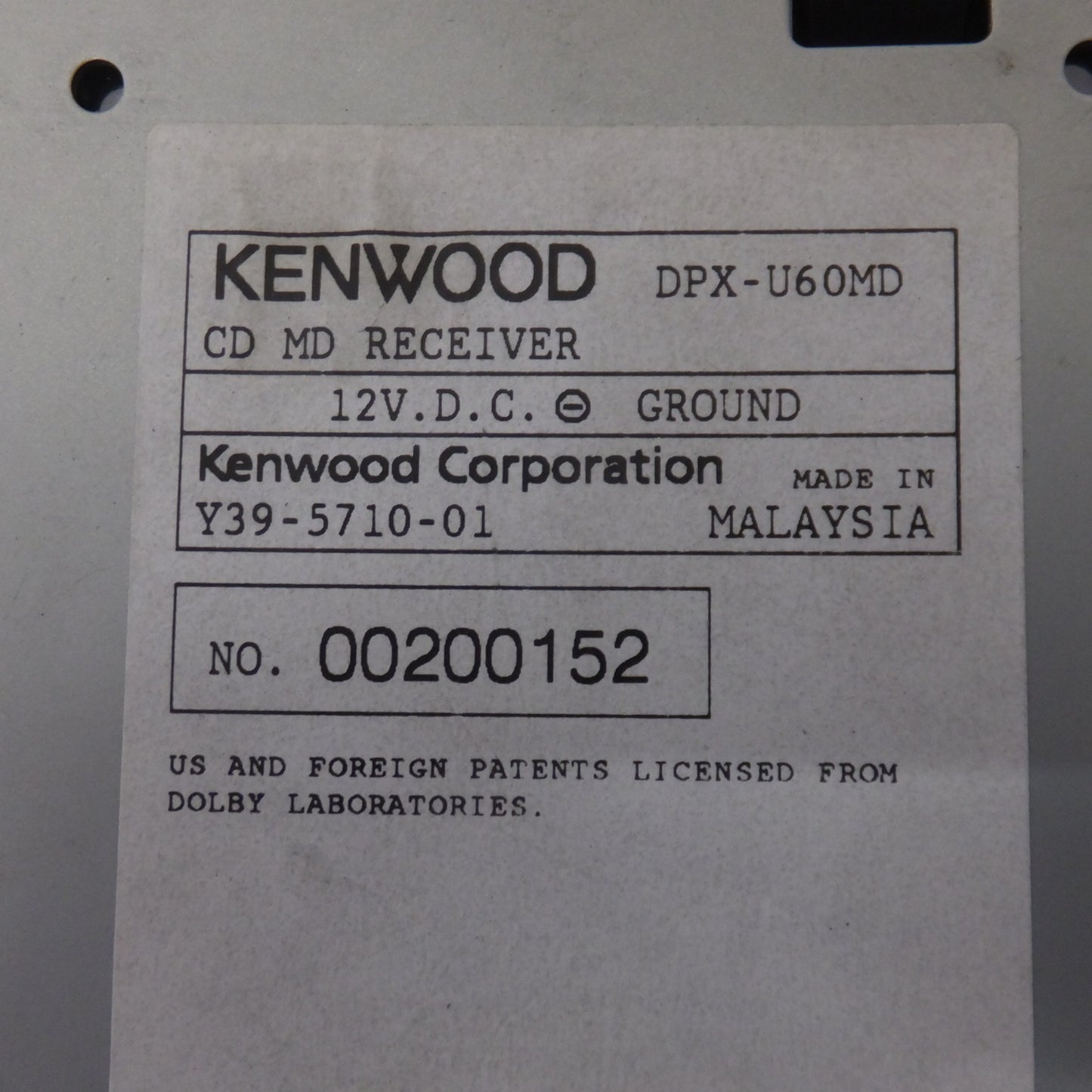 [送料無料] ★ケンウッド KENWOOD カーオーディオ 2DINコンポ CD MD USBレシーバー DPX-U60MD(39)★