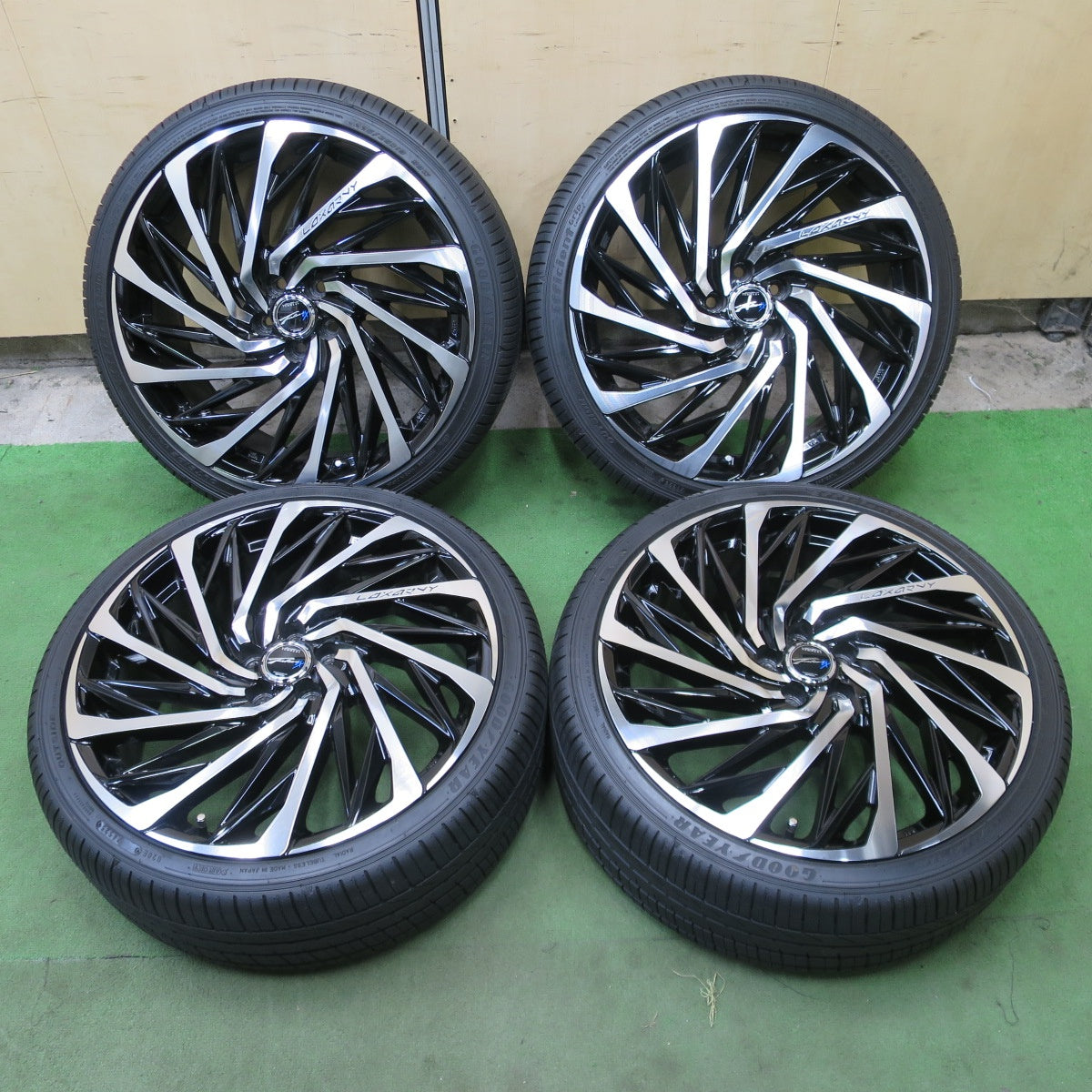 ほぼ未使用！26年！キレイ◎プリウス 等 LOXARNY TEMPEST TURBINE VX 225/35R19 グッドイヤー EfficientGrip Comfort ロクサーニ テンペスト タービン 19インチ PCD100/5H◎6091601NGノ