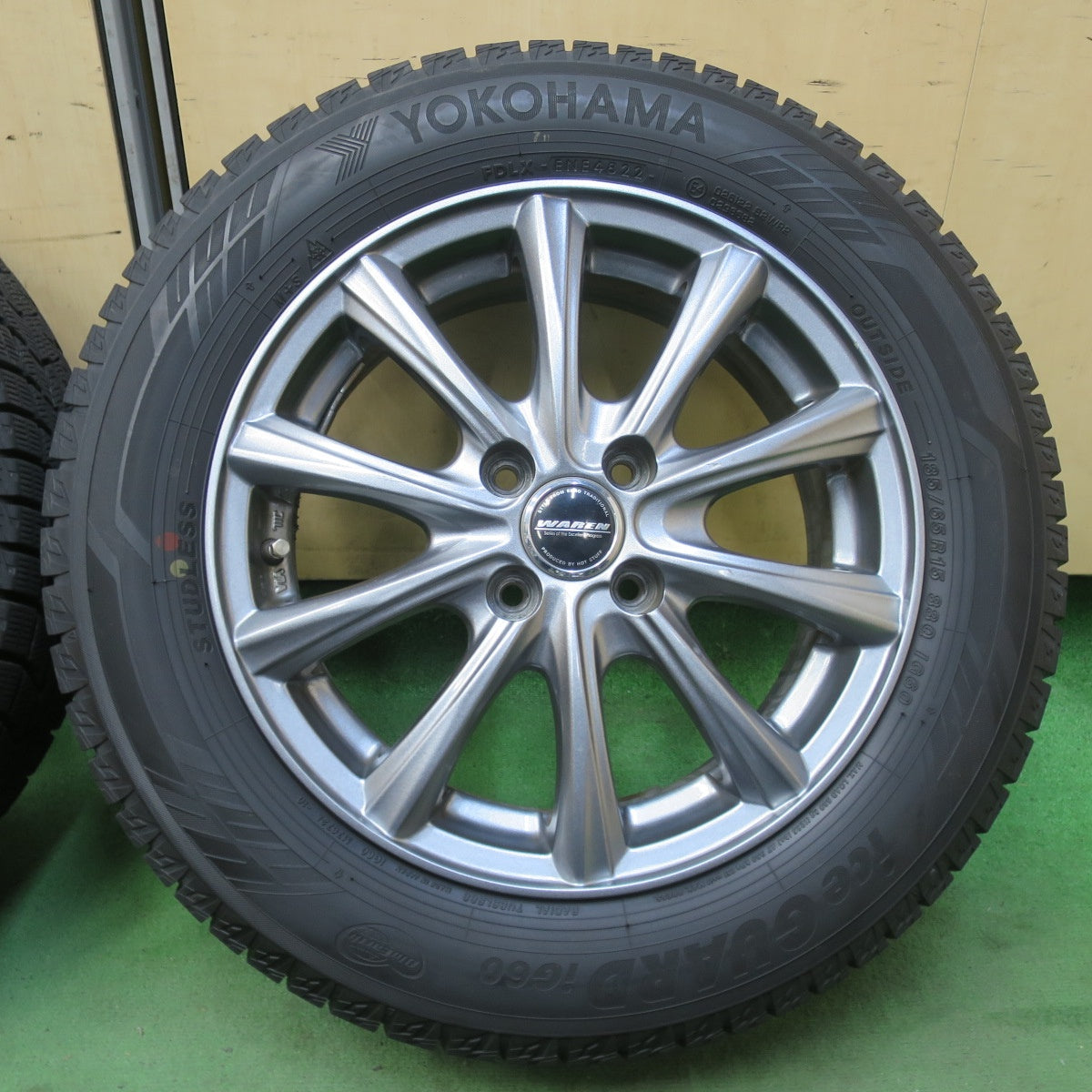 バリ溝！22年！9分★スタッドレス 185/65R15 ヨコハマ アイスガード iG60 WAREN ヴァーレン 15インチ PCD100/4H★6022305イス
