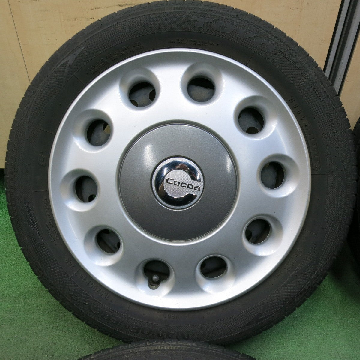 4本価格★ダイハツ ミラ ココア 純正 スチール 155/65R14 トーヨー ナノエナジー3 14インチ PCD100/4H★5050212SYノ