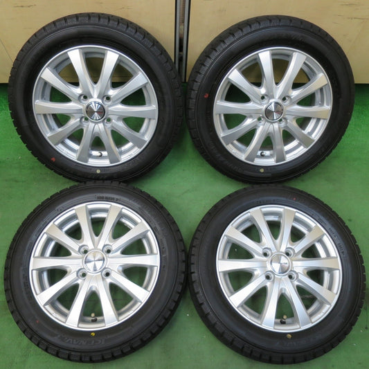 超バリ溝！22年！キレイ！ほぼ10分★スタッドレス 155/65R14 グッドイヤー アイスナビ7 ravrion RS01 ラブリオン 14インチ PCD100/4H★5021113イス