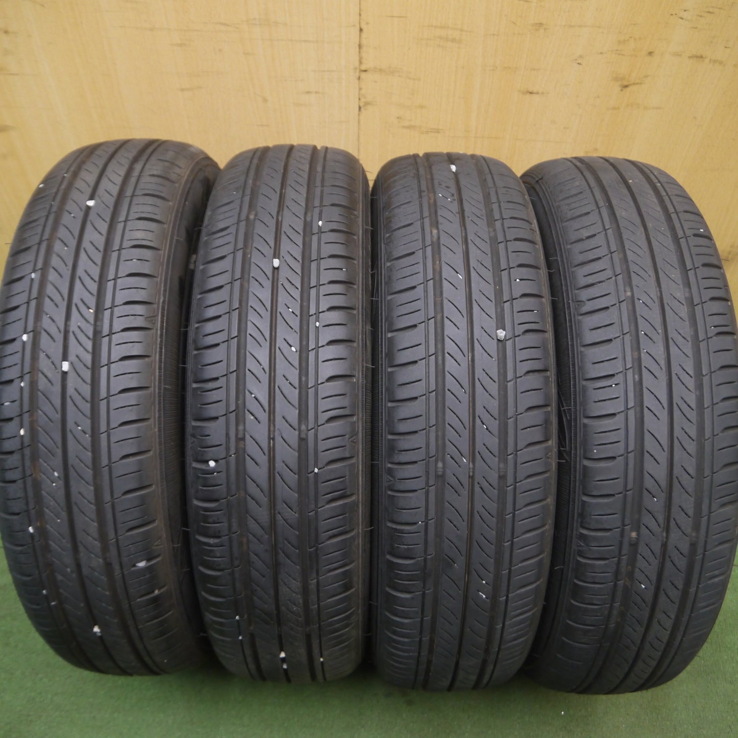 *送料無料* バリ溝！21年！綺麗！8.5分★ホンダ N-BOX 純正 スチール 155/65R14 ダンロップ エナセーブ EC300 PCD100/4H★4061806Hノ