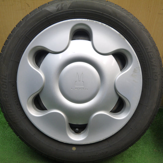 バリ溝!25年!9分◎スズキ HE33S アルト ラパン 純正 スチール 155/65R14 ブリヂストン NEWNO ニューノ 14インチ PCD100/4H◎6090401Hノ