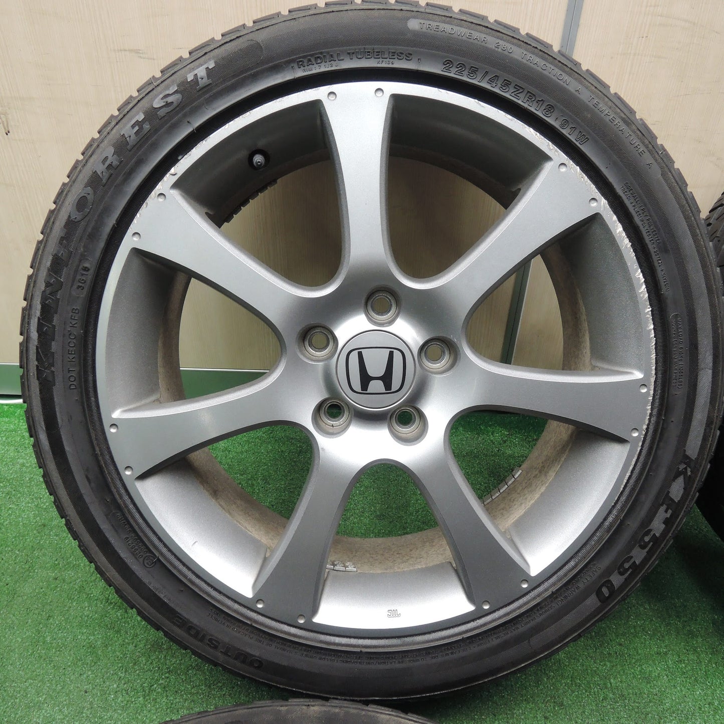 [送料無料]4本価格★ホンダ RB1 オデッセイ 純正 225/45R18 キンフォレスト KF550 18インチ PCD114.3/5H★3110201TNノ