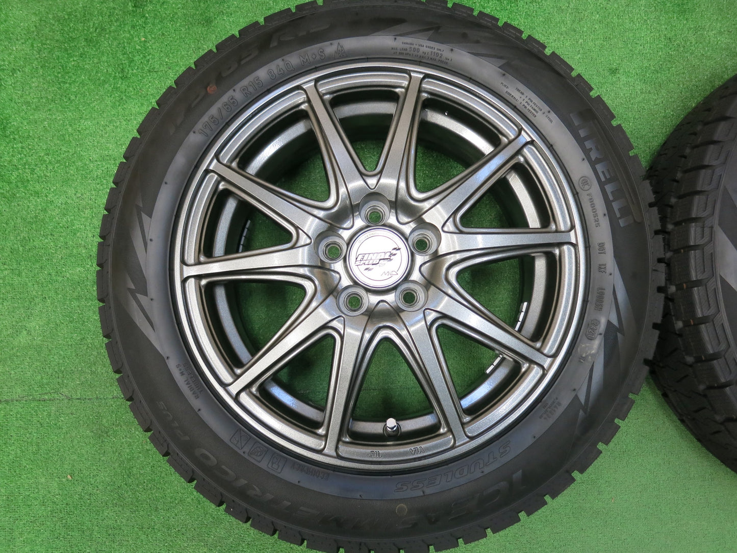 [送料無料]タイヤ未使用！21年！美品★スタッドレス 175/65R15 ピレリ アイスアシンメトリコ プラス FINAL SPEED MiD マルカ 15インチ PCD100/5H★2122801ヒス