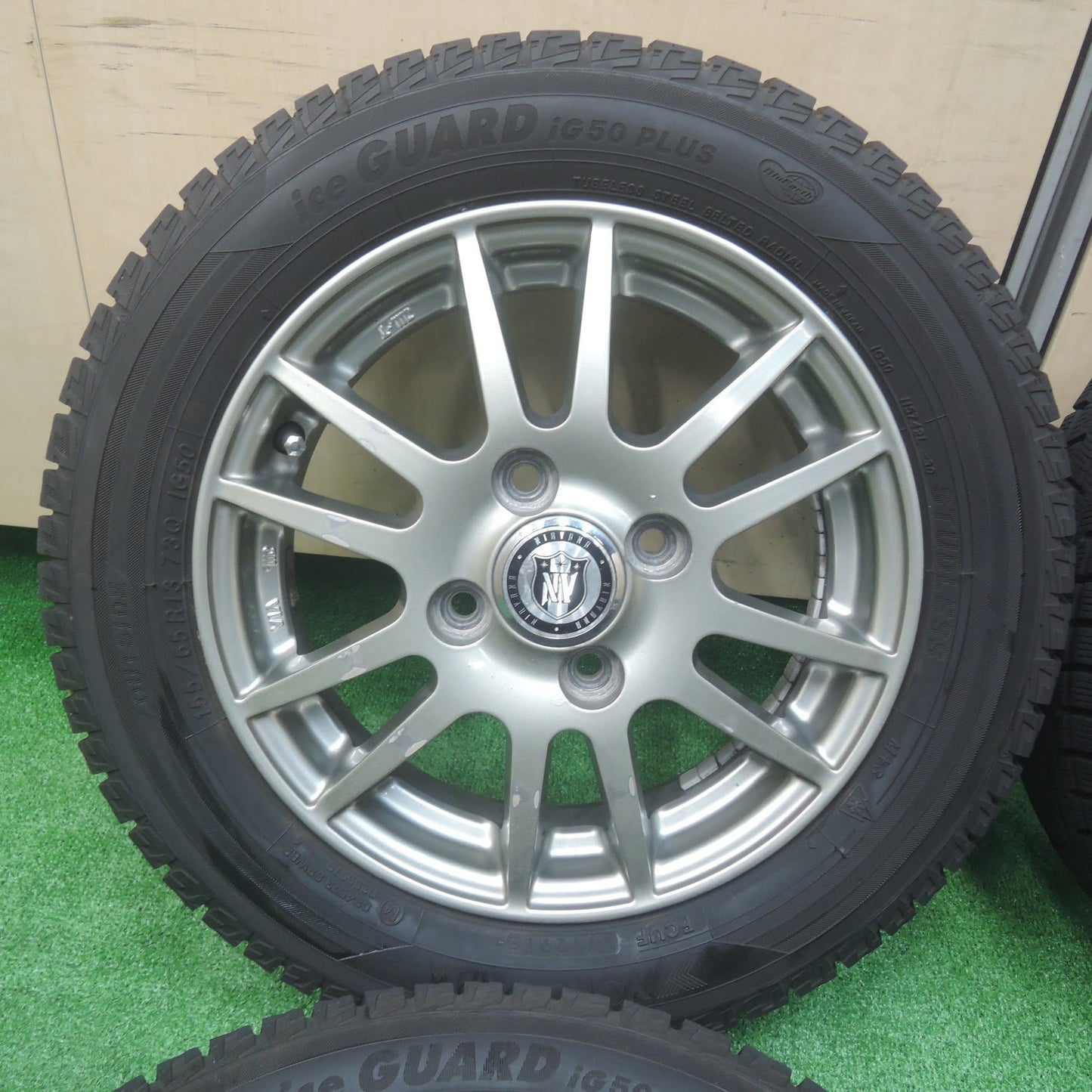 [送料無料] バリ溝！キレイ！9.5分★スタッドレス 155/65R13 ヨコハマ アイスガード iG50 プラス NIRVANA NV PCD100/4H★3112003SYス