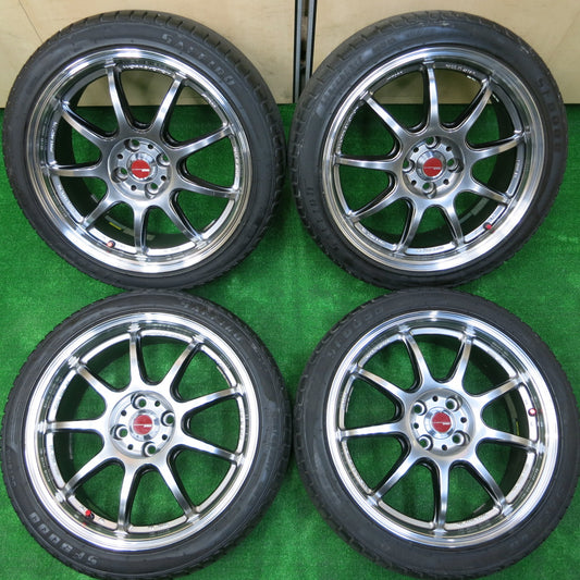 *送料無料*バリ溝！キレイ！8.5分★WORK EMOTION D9R 205/45R17 サフィーロ SF5000 ワーク エモーション PCD100/4H★3110104イノ