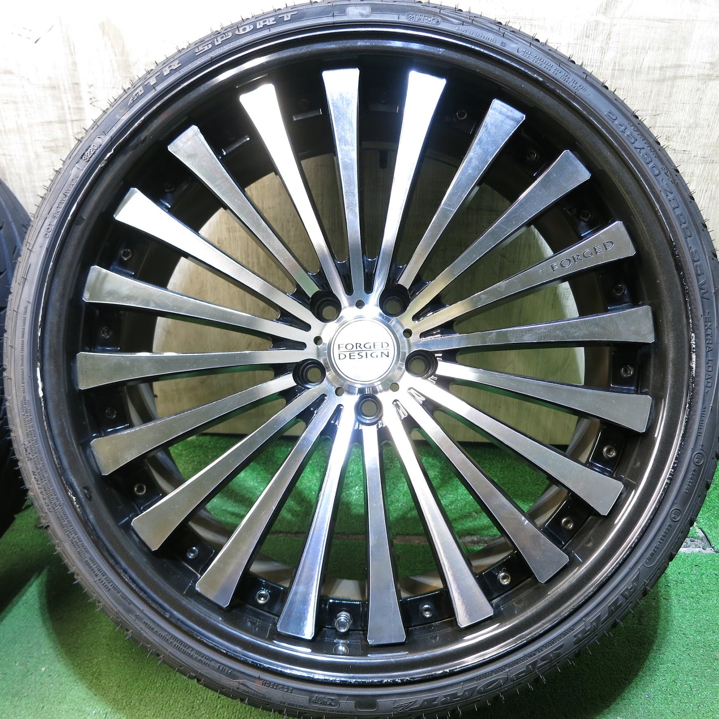 [送料無料]バリ溝！20年！9.5分★M’z Speed FORGED DESIGN 245/30R22 フォージドデザイン666 ATR SPORT 22インチ PCD114.3/5H★3032107Hノ
