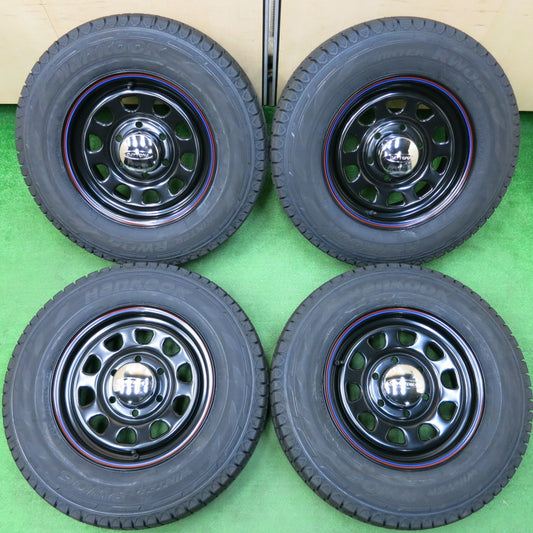 *送料無料* 未使用!23年★ハイエース等 195/80R15 107/105L DAYTONA デイトナ スタッドレス ハンコック ウインター RW06 PCD139.7/6H★4022608イス