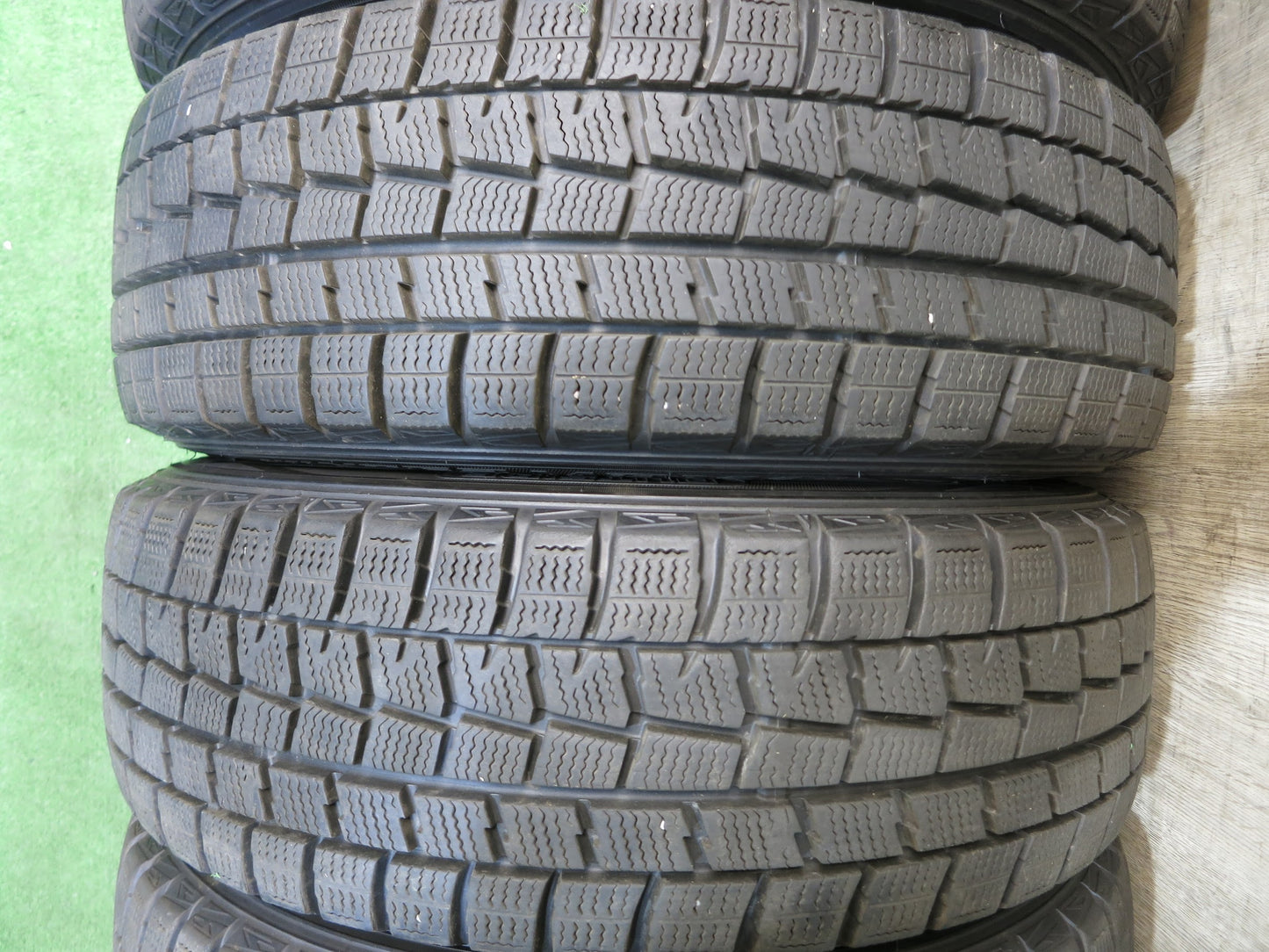 [送料無料]バリ溝！19年！キレイ！9.5分★スタッドレス 175/65R15 ダンロップ ウインターマックス WM01 BALMINUM バルミナ 15インチ PCD100/4H★2102608Hス