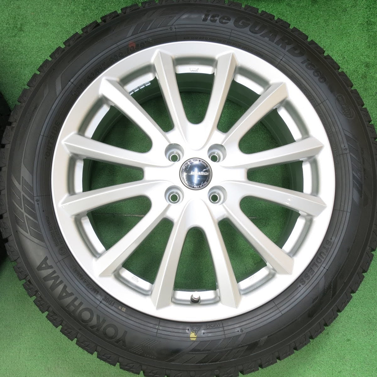 [送料無料]未使用！20年★ライズ ロッキー等 195/60R17 KOSEI QRASIZ VS6 スタッドレス ヨコハマ アイスガード iG60 クレイシズ 17インチ PCD100/4H★3060902ヒス