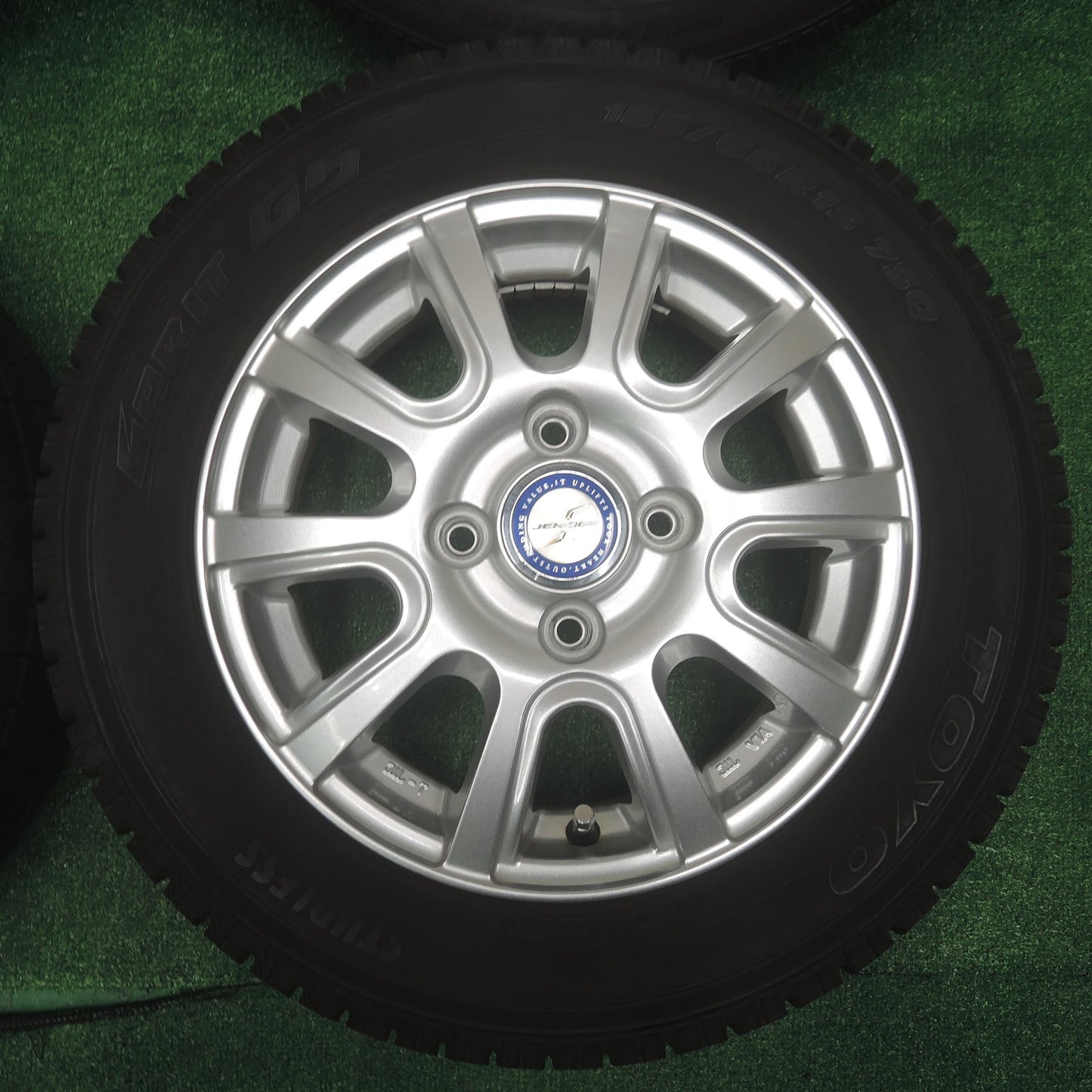 [送料無料]バリ溝！キレイ！9.5分以上★スタッドレス 155/65R13 トーヨー ガリット G5 JENEIGE 社外 アルミ 13インチ PCD100/4H★3083001SYス