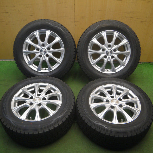 *送料無料* バリ溝!キレイ!9.5分以上★スタッドレス 195/65R15 ダンロップ ウインターマックス WM01 JOKER ジョーカー 15インチ PCD114.3/5H★4020709Hス