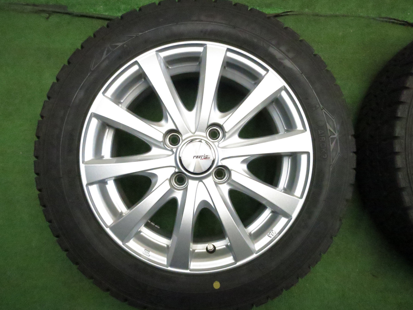 [送料無料]バリ溝！19年！9.5分以上★スタッドレス 165/65R14 グッドイヤー アイスナビ6 ravrion RS01 ラブリオン 14インチ PCD100/4H★3020112Hス