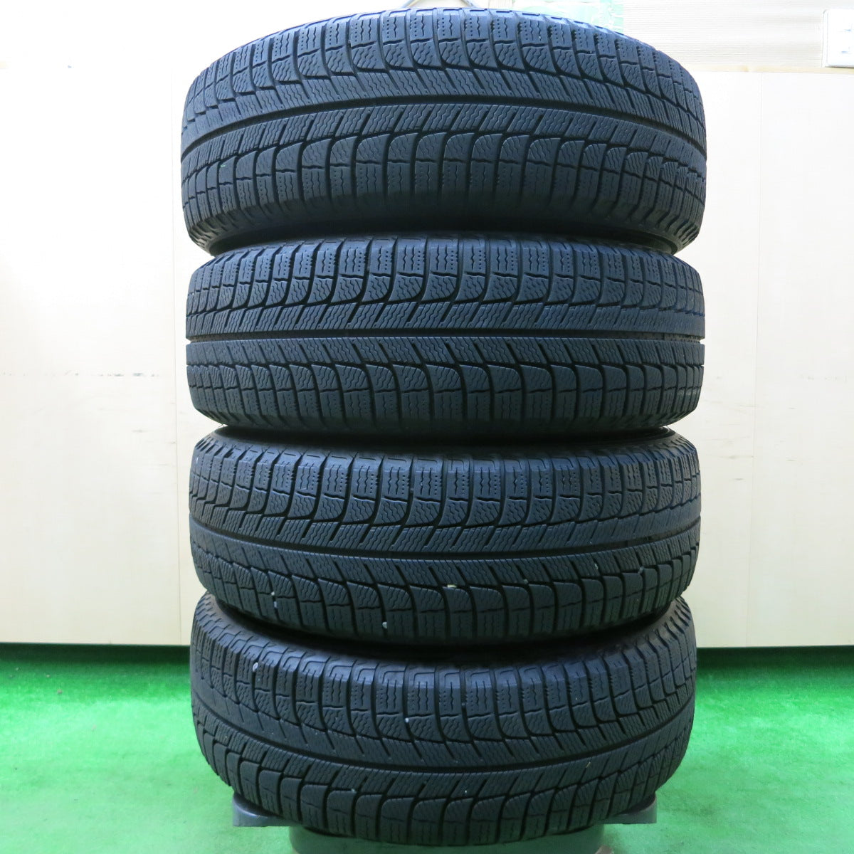*送料無料*キレイ★ワーゲン ゴルフ パサート 等 純正 BORBET 195/65R15 スタッドレス ミシュラン X-ICE3+ PCD112/5H★3122908イス