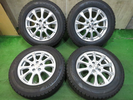 [送料無料]超バリ溝！18年！キレイ！ほぼ10分★スタッドレス 195/65R15 ヨコハマ アイスガード iG50 プラス JOKER ジョーカー 15インチ PCD100/5H★2122310Hス