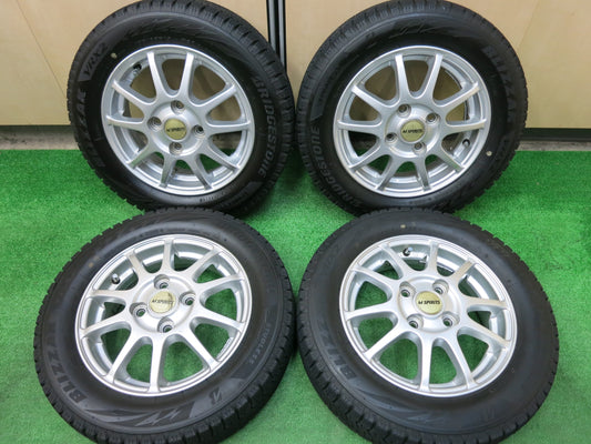 [送料無料]バリ溝！19年！8.5分★スタッドレス 155/65R13 ブリヂストン ブリザック VRX2 M SPIRITS 13インチ PCD100/4H★2120607ヒス
