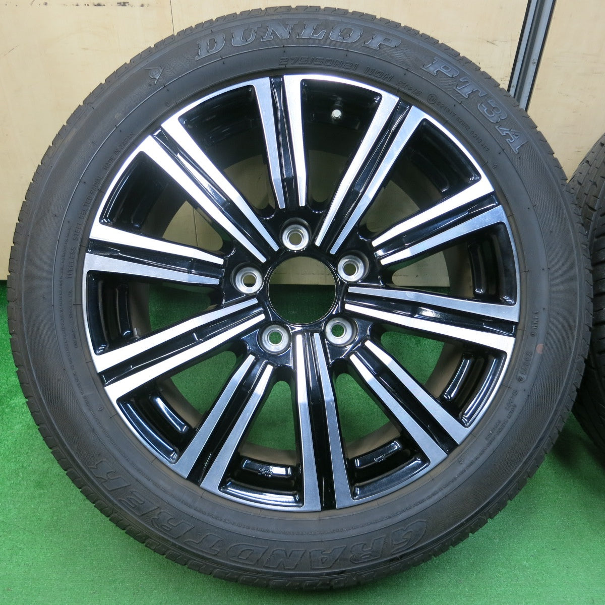 *送料無料* センサー付！バリ溝！21年！キレイ！9.5分★レクサス LX570 純正 275/50R21 ダンロップ PT3A グラントレック PCD150/5H★4022601イノ
