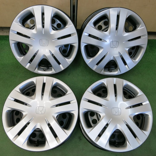 [送料無料]4本価格★ホンダ GE8 フィット 純正 スチール ホイール 15インチ 15×5.5J PCD100/4H★3101107イホ