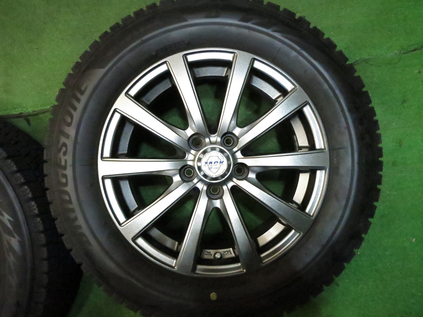[送料無料]バリ溝！21年！キレイ！ほぼ10分★スタッドレス 195/65R15 ブリヂストン ブリザック VRX2 ZACK JP-110 MONZA ザック 15インチ PCD100/5H★3011108Hス