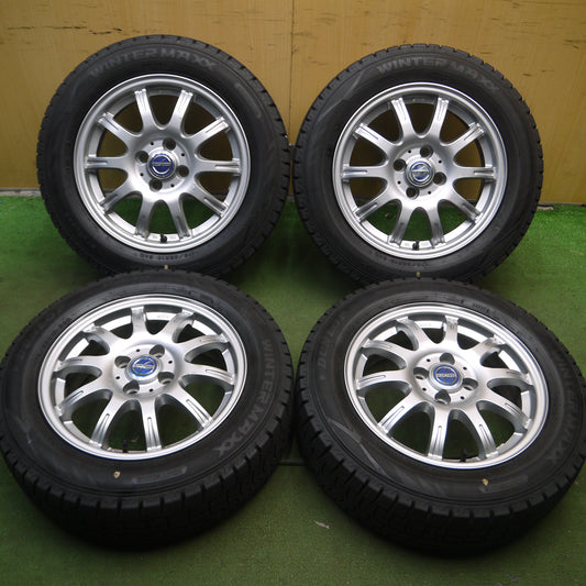 *送料無料*バリ溝!21年!9.5分以上★スタッドレス 175/65R15 ダンロップ ウインターマックス WM02 BLUE・NESS weds AMF 15インチ PCD100/4H★4011004Hス