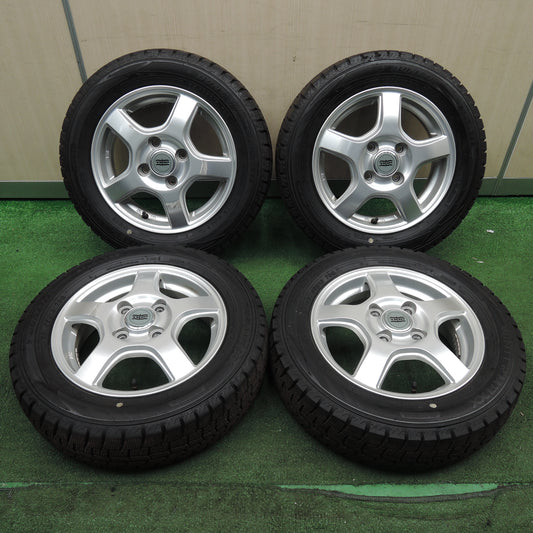 *送料無料*バリ溝!21年!9.5分★スタッドレス 155/65R13 ダンロップ ウインターマックス WM02 TRIP 社外 アルミ 13インチ PCD100/4H★3122003NJス