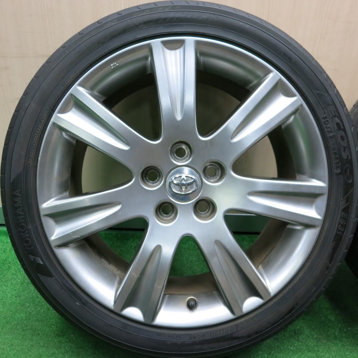 [送料無料]4本価格★トヨタ マークX ジオ 純正 225/45R18 ヨコハマ エコス ES31 18インチ PCD114.3/5H★3101414HAノ