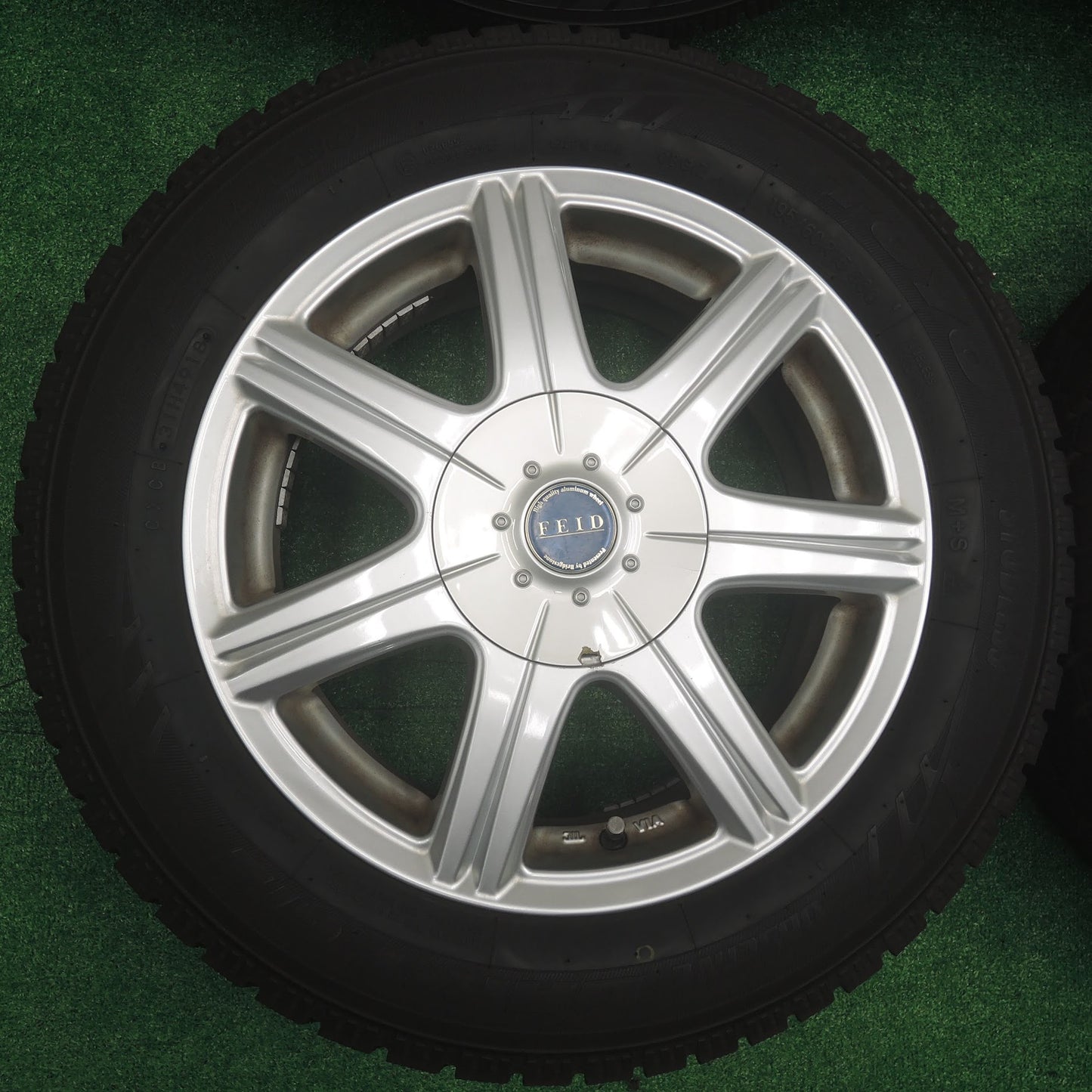 [送料無料]バリ溝！キレイ！9.5分★スタッドレス 195/60R15 トーヨー オブザーブ ガリット GIZ FEID 社外 アルミ 15インチ PCD100 114.3/5H マルチ★3071207SYス