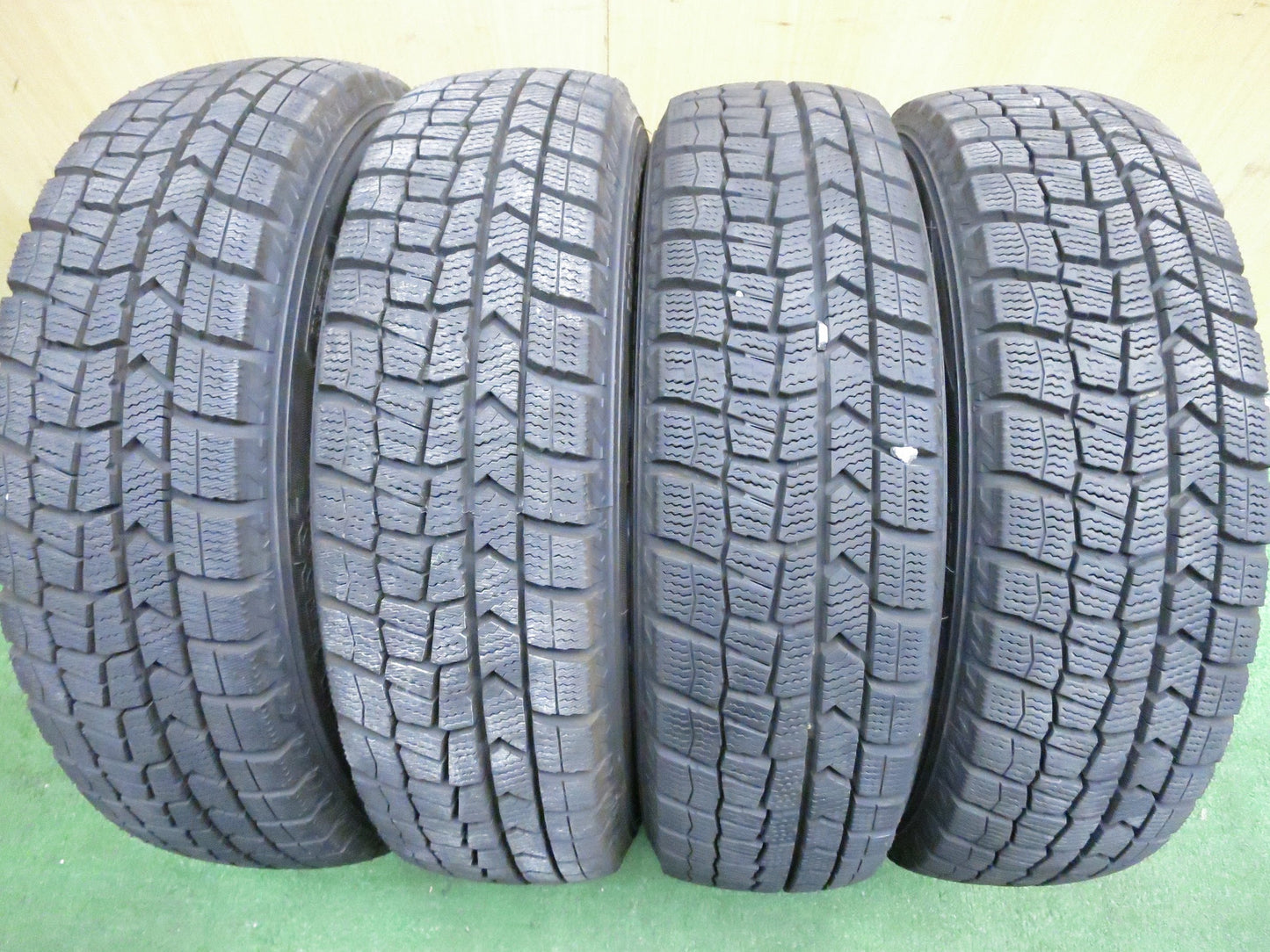 [送料無料]超バリ溝！21年！ほぼ10分★スタッドレス 155/65R13 ダンロップ ウインターマックス WM02 JOKER weds ジョーカー 13インチ PCD100/4H★3013005Hス