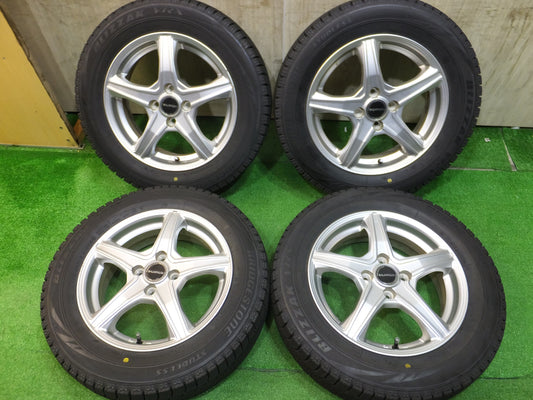 [送料無料]バリ溝！20年！キレイ！9.5分以上★スタッドレス 175/65R15 ブリヂストン ブリザック VRX BALMINUM バルミナ 15インチ PCD100/4H★2080814Hス