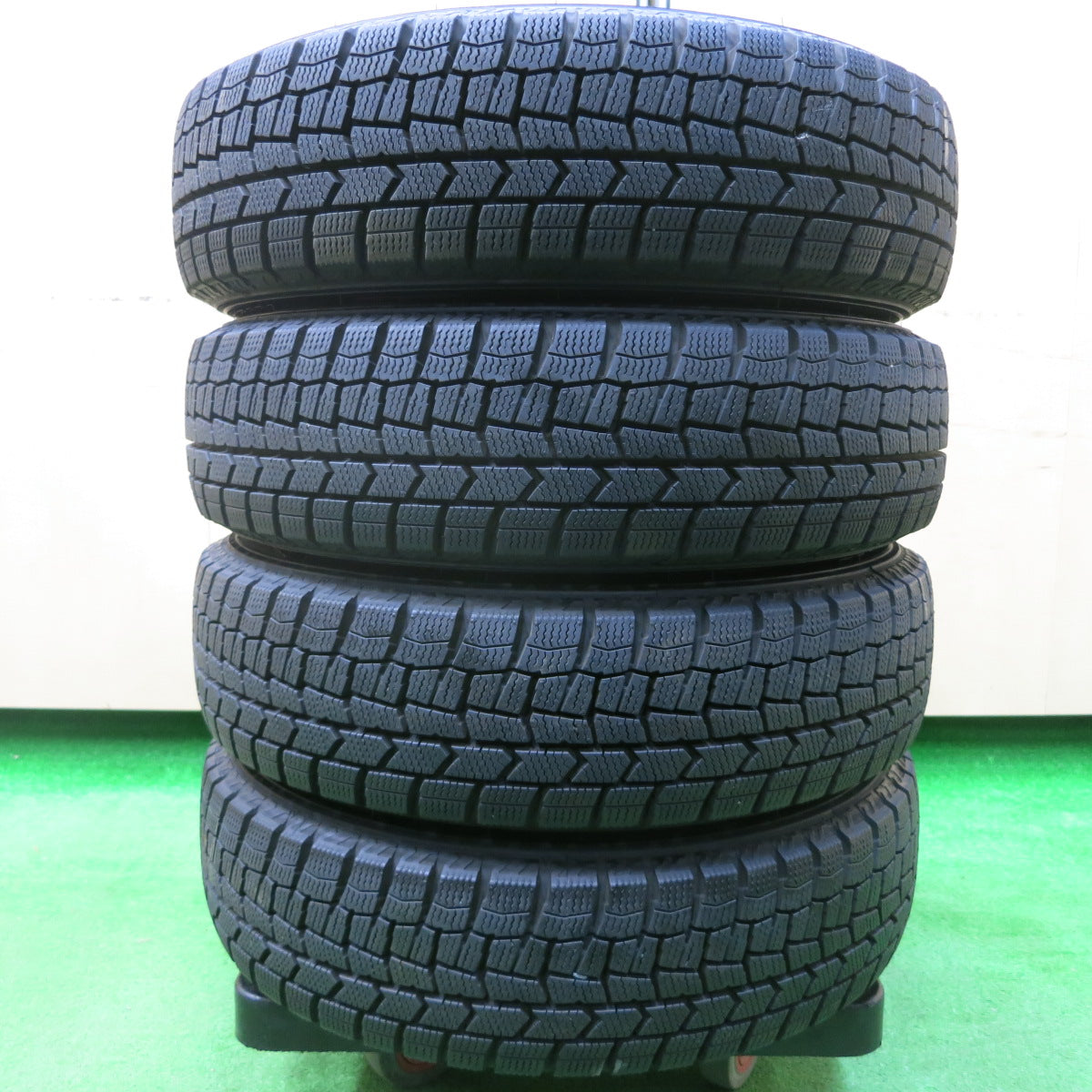 *送料無料*超バリ溝！20年！ほぼ10分★スタッドレス 155/65R14 ダンロップ ウインターマックス WM02 ZACK JP-550 MONZA PCD100/4H★3121208イス