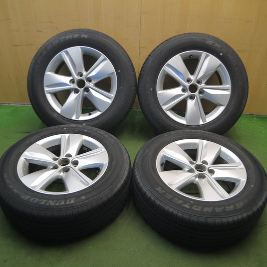 *送料無料*超バリ溝!キレイ!ほぼ10分★トヨタ 60系 ハリアー 純正 225/65R17 ダンロップ ST30 グラントレック 17インチ PCD114.3/5H★3122606Hノ
