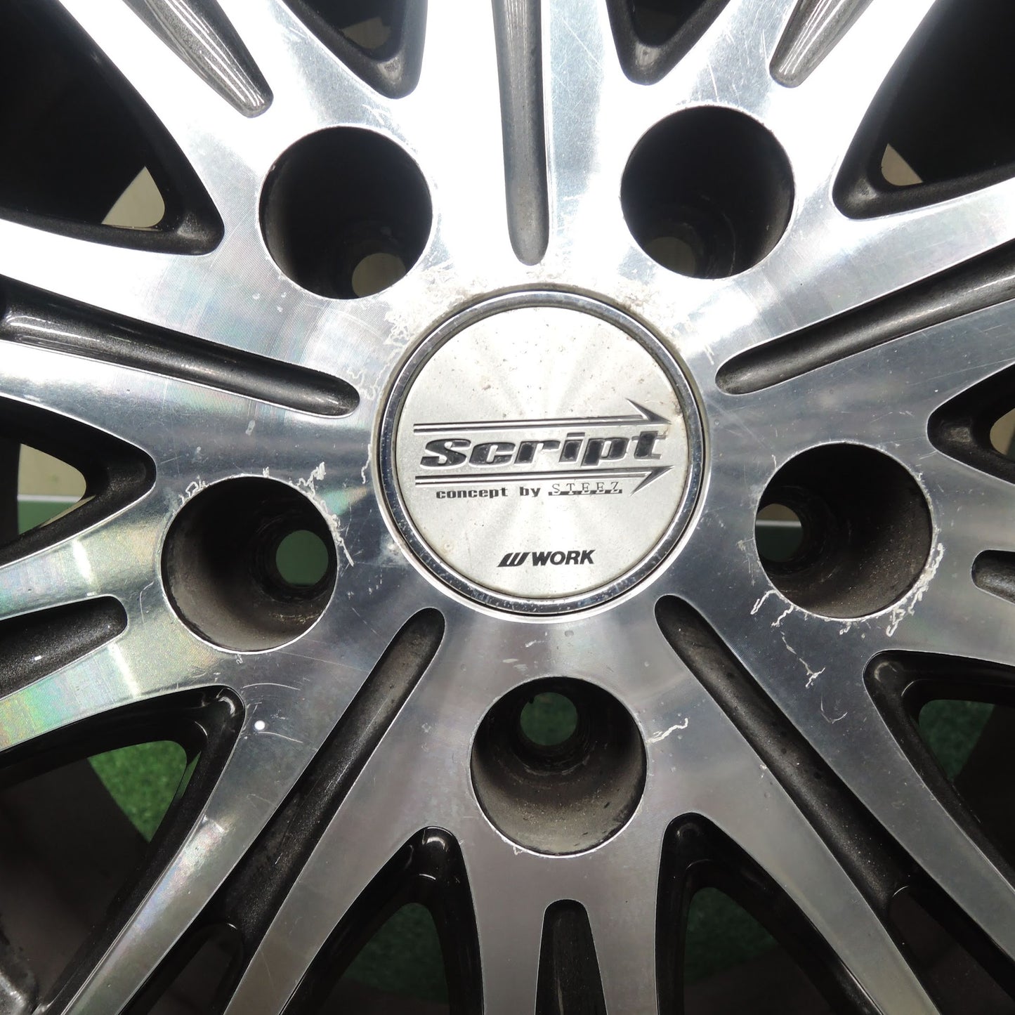 [送料無料]バリ溝！9.5分★WORK Script STEEZ STZ-SCRIPTT02/N 195/65R15 スタッドレス ファルケン エスピア EPZ 15インチ PCD114.3/5H ワーク★3112107TNス