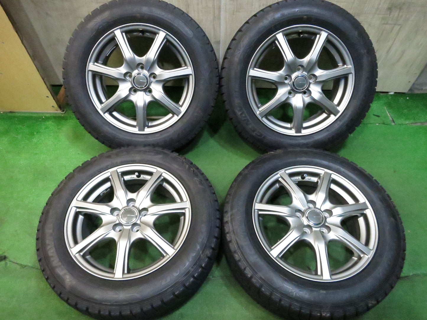 [送料無料]バリ溝！21年！キレイ！ほぼ10分★スタッドレス 175/65R14 アイスフロンテージ SPORT ABELIA スポルト アベリア 14インチ PCD100/4H★2122701ヒス