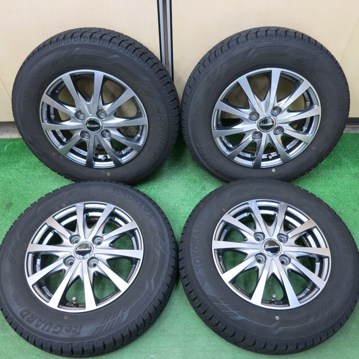 [送料無料]バリ溝！19年！8.5分★スタッドレス 145/80R13 ヨコハマ アイスガード iG60 Exceeder HOT STUFF エクシーダー 13インチ PCD100/4H★3061906ヒス