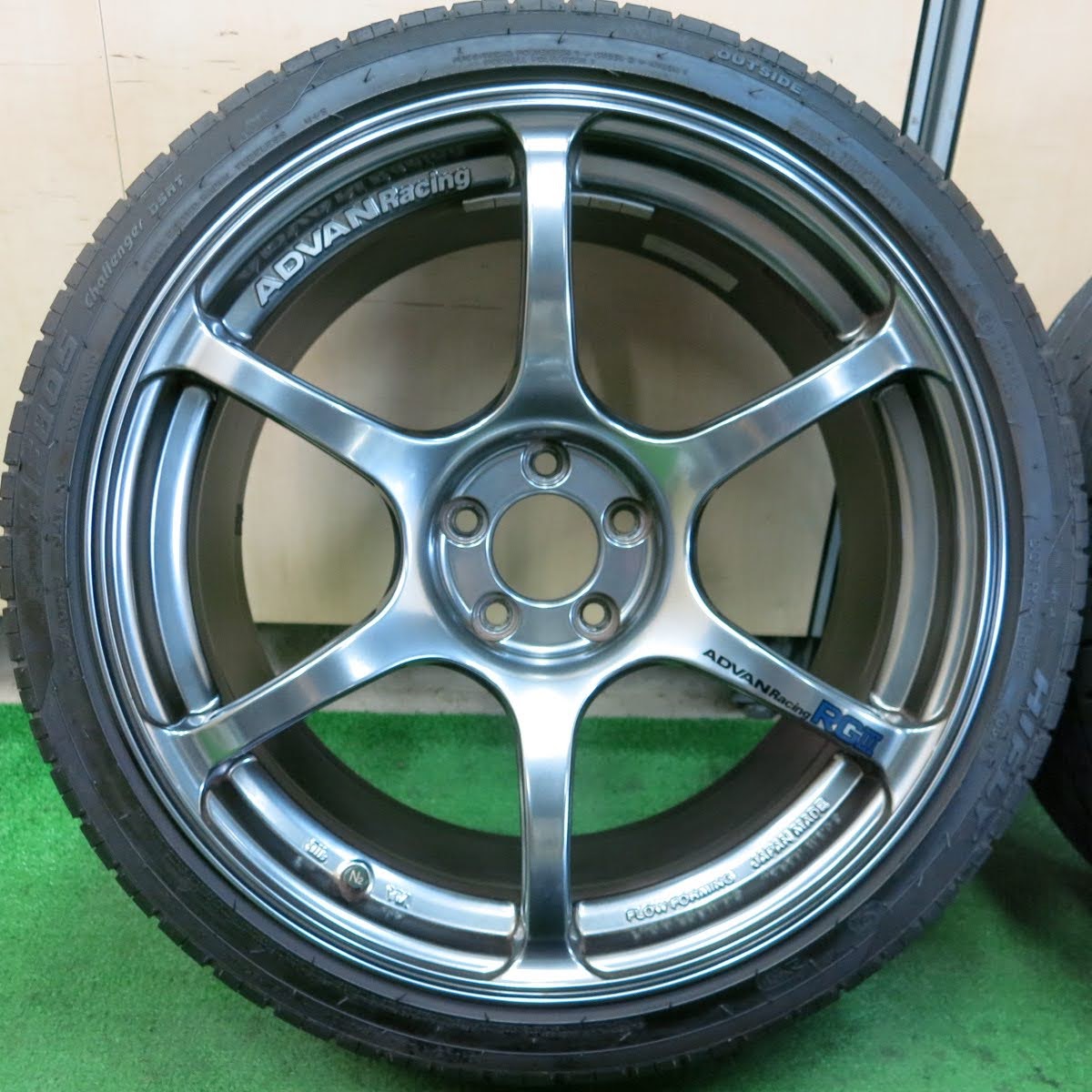 [送料無料]キレイ！20年★ADVAN Racing RGⅢ RG3 225/40R18 235/40R18 ハイフライ HF805 コルサ 2233 アドバンレーシング 18インチ PCD100/5H★3083003ヒノ