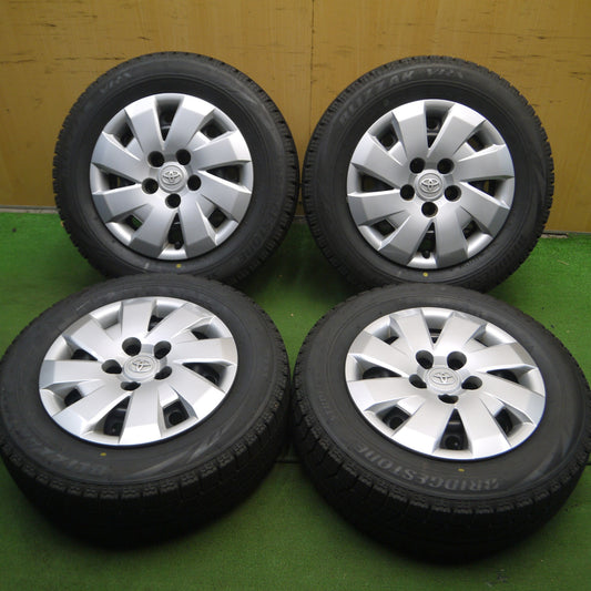 *送料無料* バリ溝!キレイ!ほぼ10分★トヨタ カローラ ルミオン 純正 スチール 195/65R15 スタッドレス ブリヂストン ブリザック VRX PCD114.3/5H★4022106Hス