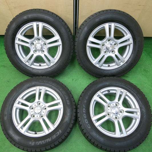 *送料無料*バリ溝！キレイ！9分★スタッドレス 195/65R15 グッドイヤー アイスナビ6 JOKER ジョーカー 15インチ PCD114.3/5H★3120604イス