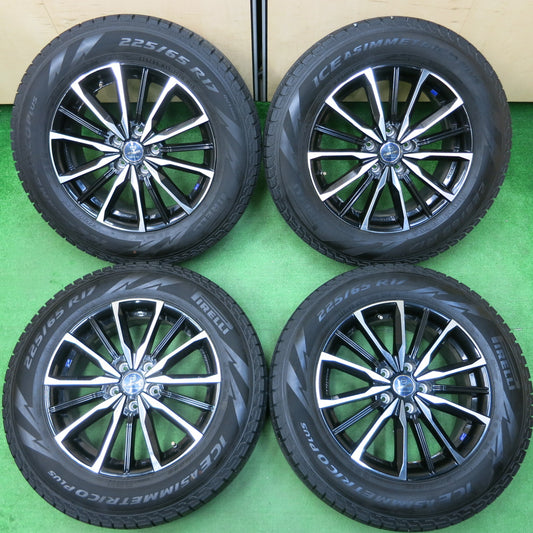 *送料無料*バリ溝!綺麗!9.5分以上★スタッドレス 225/65R17 ピレリ アイスアシンメトリコ プラス SMACK ENKEI スマック エンケイ PCD114.3/5H★4010413イス
