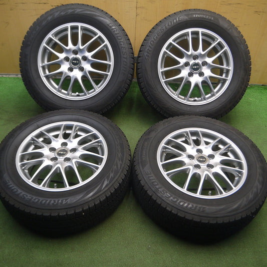 *送料無料* バリ溝!キレイ!9分★プリウス等 195/65R15 スタッドレス ブリヂストン ブリザック VRX2 FEID 15インチ PCD100/5H★4021311Hス