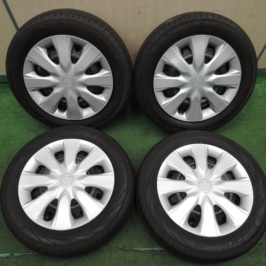 *送料無料*バリ溝！20年！キレイ！9.5分以上★ホンダ N-WGN 純正 スチール 155/65R14 ヨコハマ ブルーアース RV-02 CK 14インチ PCD100/4H★3121006HAノ