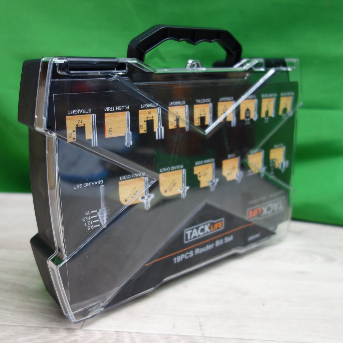 [送料無料] ほぼ未使用！美品！セット☆TACKLIFE トリマー ビット セット 6mm軸 ARB04C 19PCS Router Bit Set 工具 パーツ☆