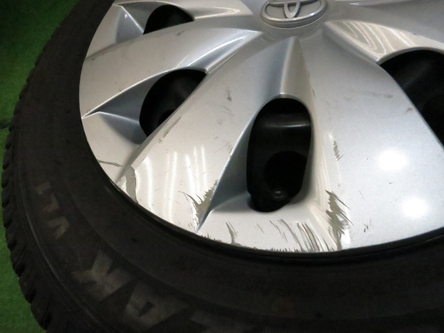 [送料無料]バリ溝！21年！ほぼ10分★トヨタ プロボックス 純正 スチール 155/80R14 88/86N スタッドレス ブリヂストン ブリザック VL1 PCD100/4H★3011703Hス