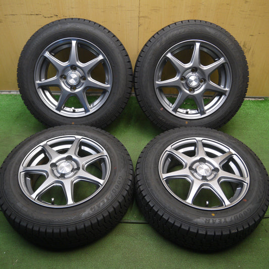 *送料無料*バリ溝！21年！キレイ！ほぼ10分★スタッドレス 165/70R14 グッドイヤー アイスナビ8 Devotion デボーション 14インチ PCD100/4H★3121901Hス